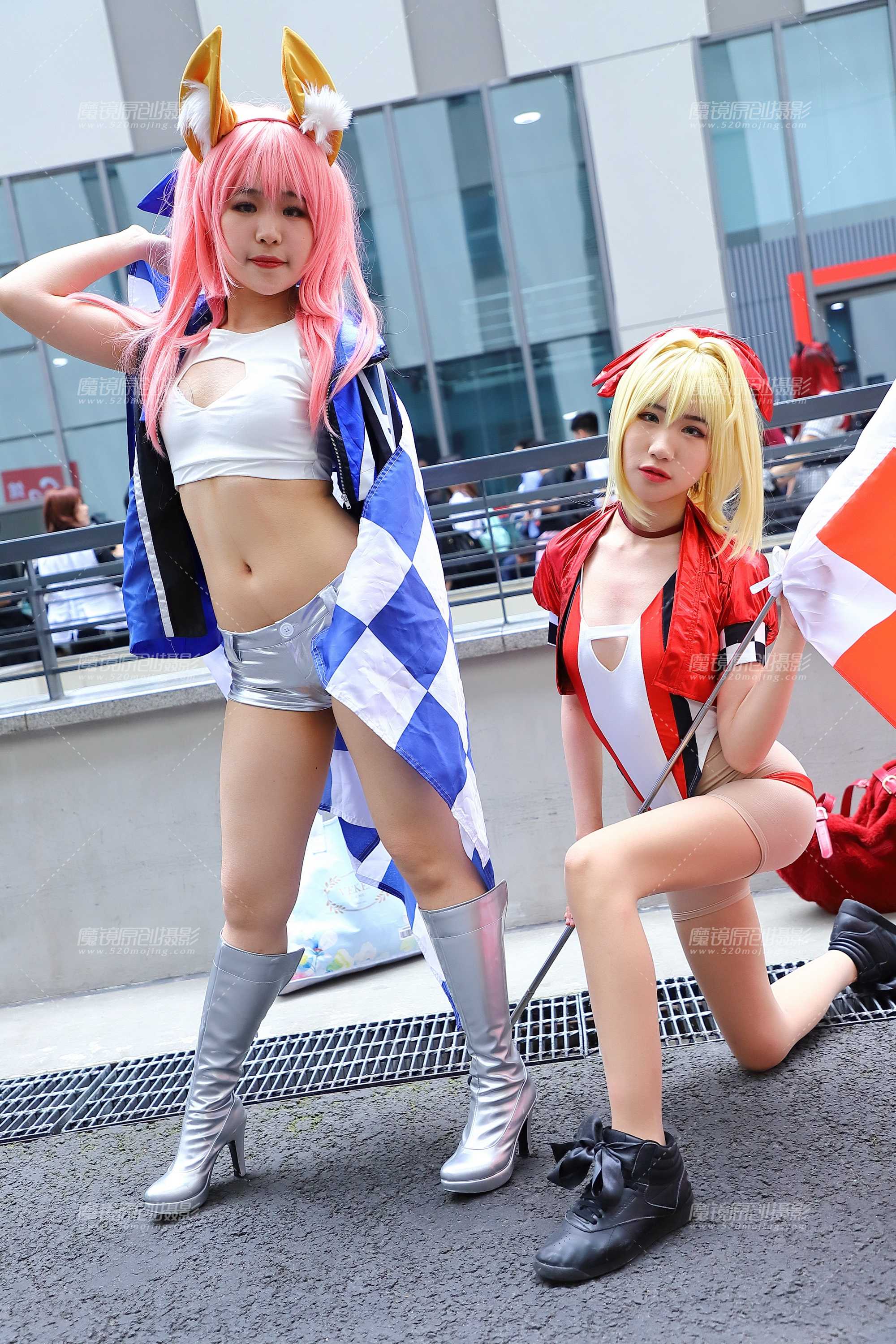 蓝色格子棋coser